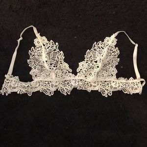 White lace bralette